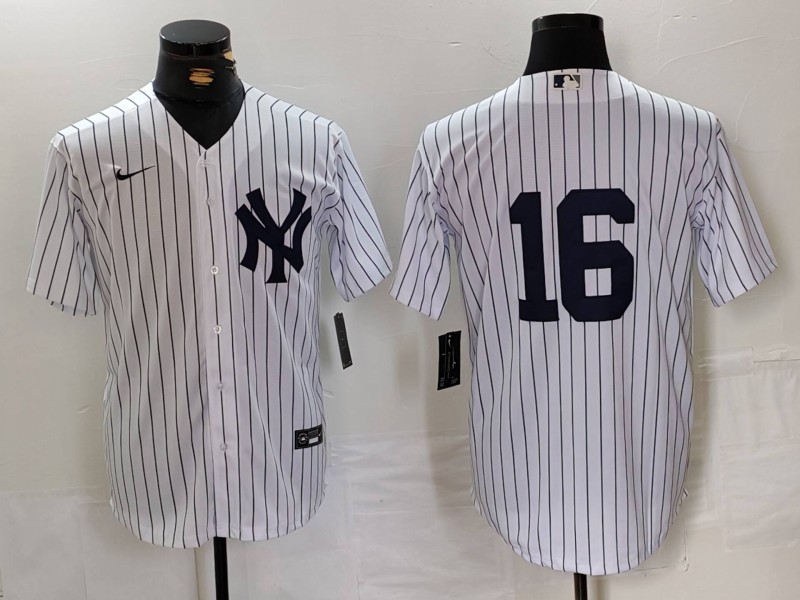 Men's New York Yankees Whitney Ford #16 White Name Jersey